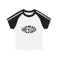 Contrast Stripes Bodycon Raglan  Sleeve T-Shirt