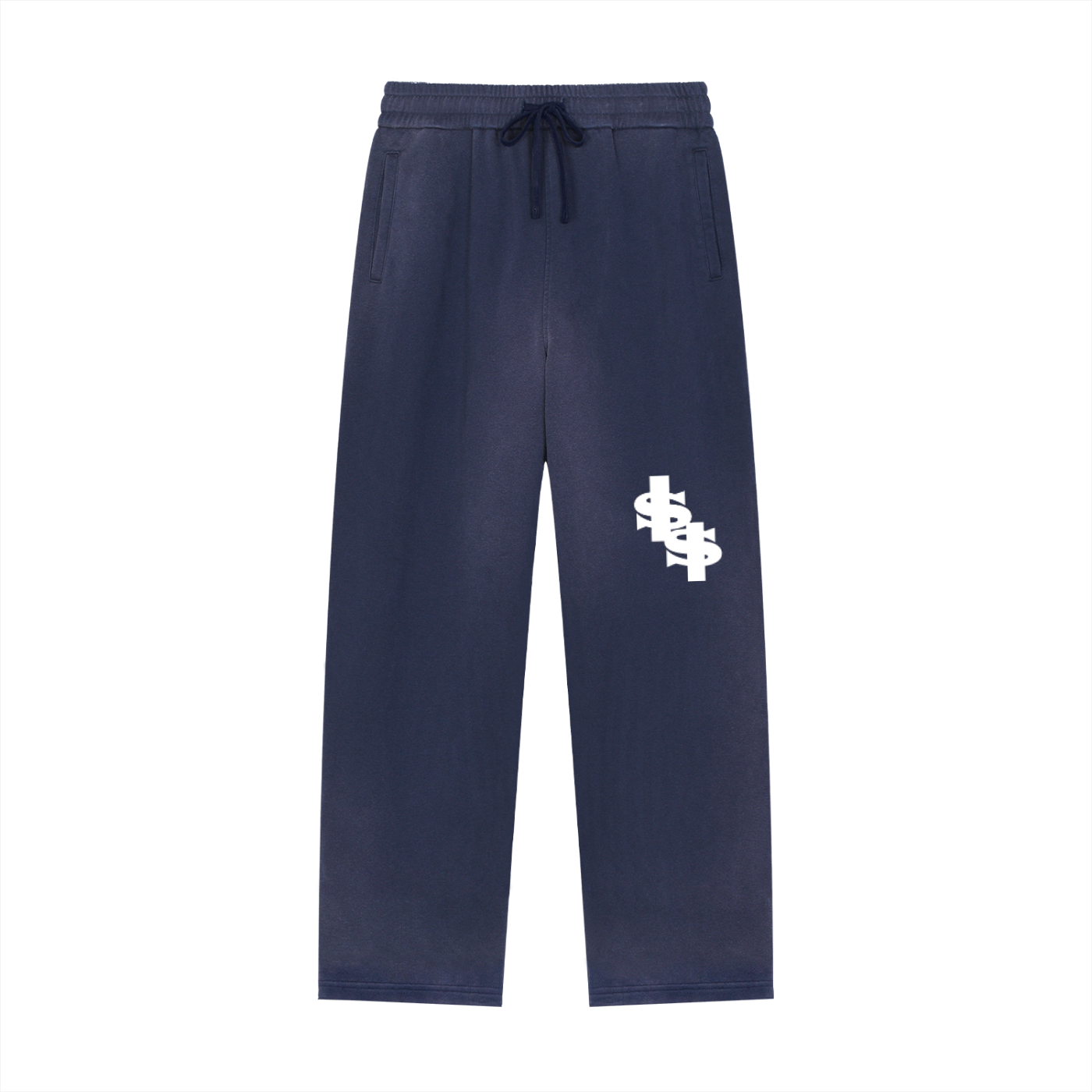 Sun Fade Raw Edge Straight-Leg Sweatpants